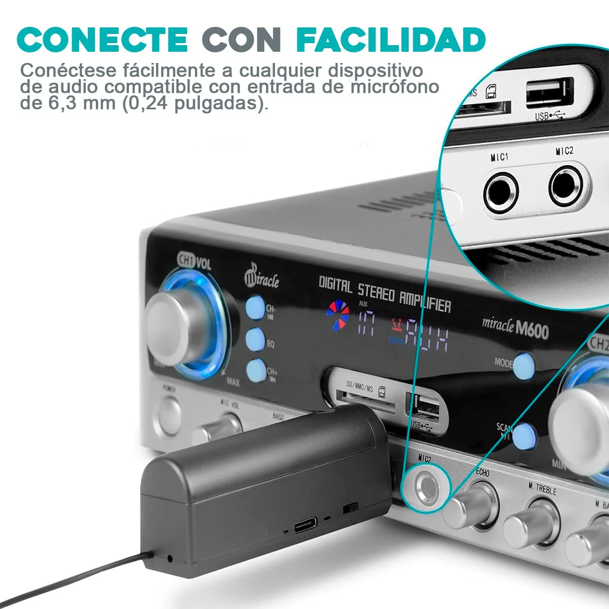 Miniatura 8 de Micrófonos Inalámbricos Dual UHF DX-200H